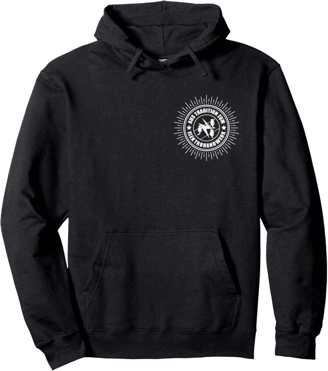 Elektriker aus Tradition zum Elektrohandwerk - auf Brust Pullover Hoodie