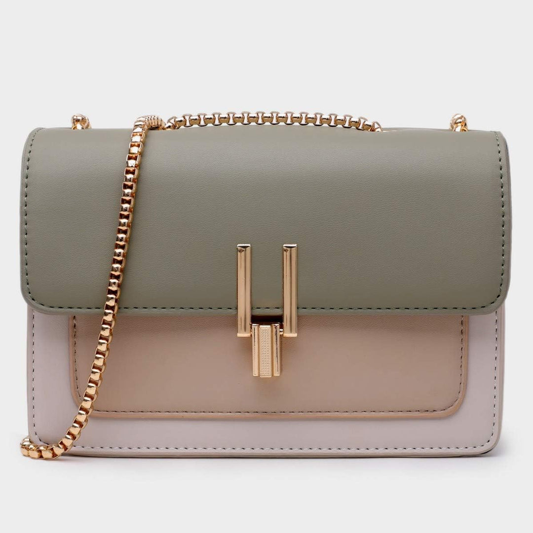 Umhängetasche Damen Leder Kette Schulterriemen Designer Handtaschen Color-Blocking Mode Tasche Schul