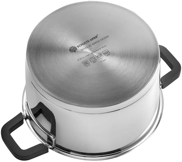 Schulte-Ufer Fleischtopf Maxa by Barski Design 64119-20, Edelstahl, 20 cm, ca. 3,5 l FT 20 cm, FT 20