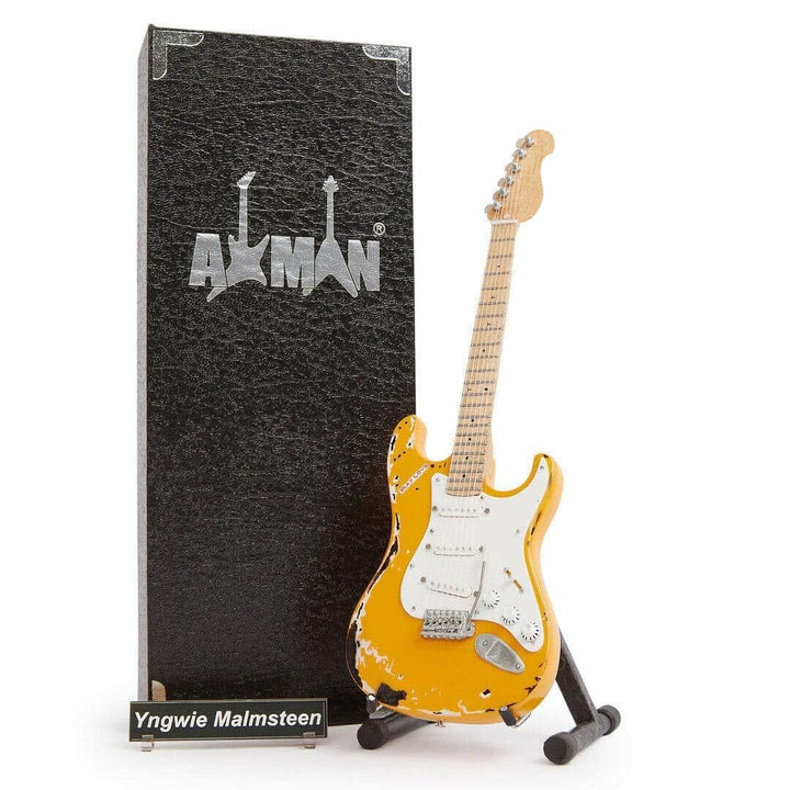 Axman Yngwie Malmsteen: Gitarre – Miniatur-Gitarren-Nachbildung – Musik-Geschenke – Handgefertigter