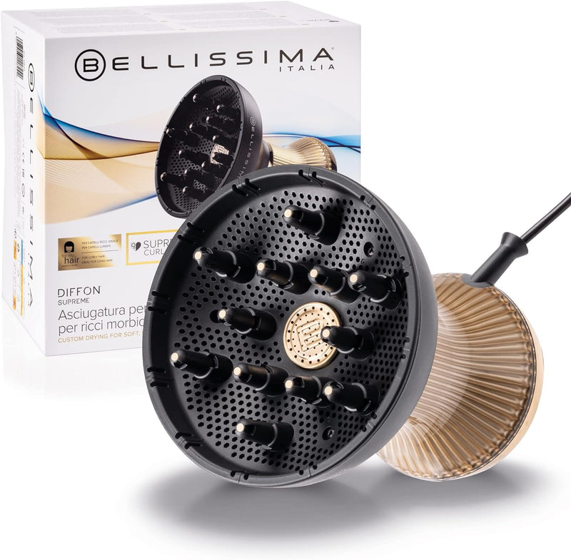 Bellissima Diffon Supreme, Heissluftdiffusor für lockiges Haar, XL Diffuser mit 12 Finger, Ceramic T