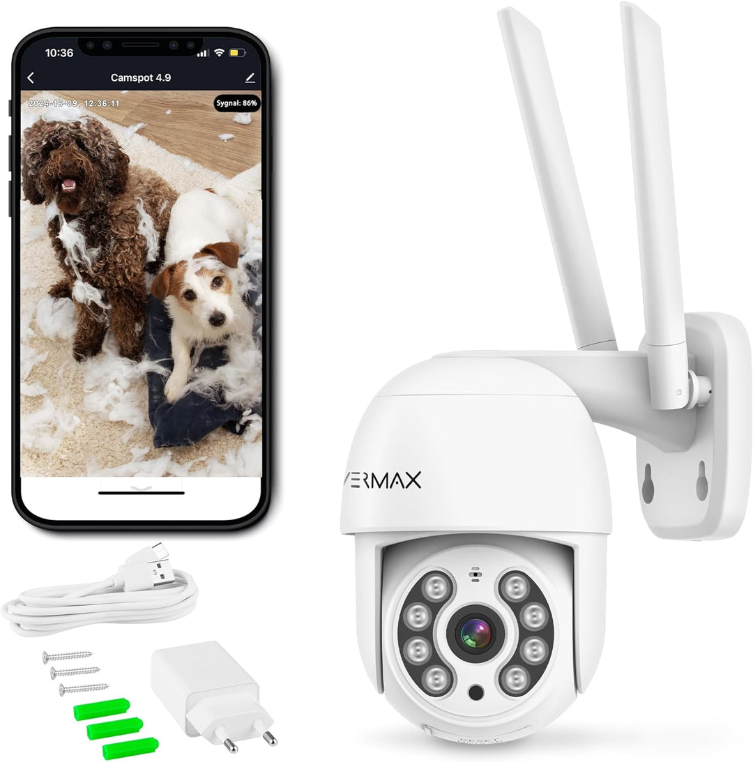 Overmax Camspot 4 Outdoor-Überwachungskamera, Wi-Fi, Zweiwege-Kommunikation, Regen- und sonnenbestän