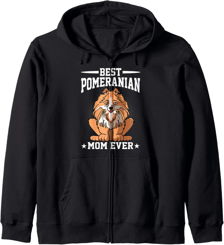 Beste Pomeranian Mom Ever Lustige Pomeranian Kapuzenjacke