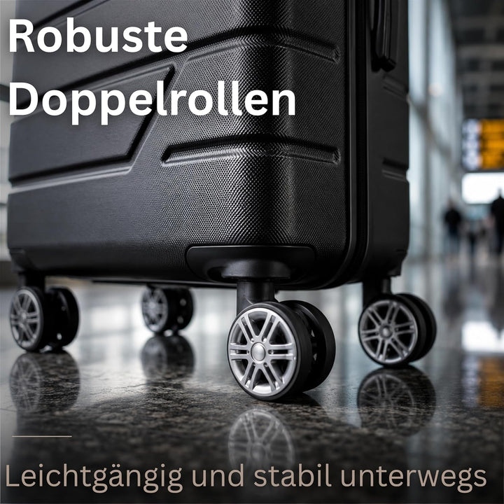 NOWI Hartschalenkoffer XL Gross - 100L Volumen - 158cm Gurtmass - 8 Rollen 360° drehbar - Leichter K