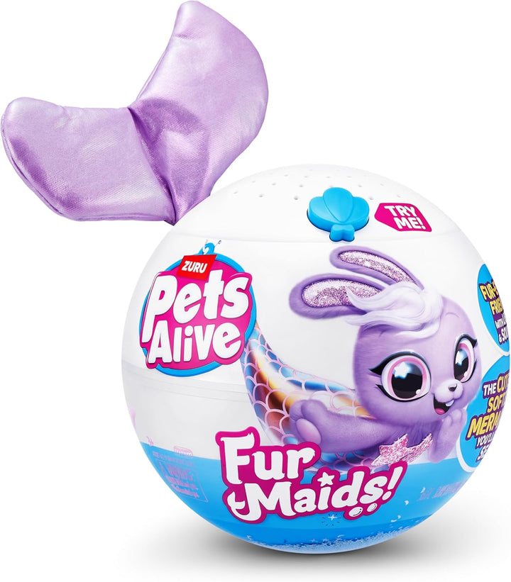 Pets Alive Furmaids von ZURU Meerjungfrau, Plüsch, interaktiv, Licht und Sound, Mädchenspielzeug (Li