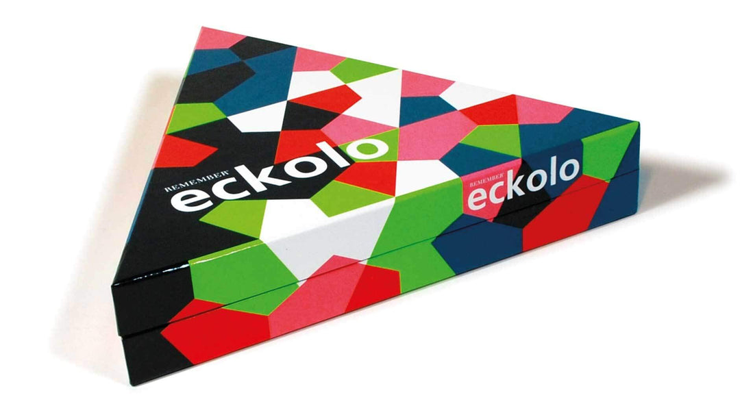 Remember Eckolo – buntes Anlegespiel mit dreieckigen Karten für Erwachsene und Kinder ab 6 Jahren, G