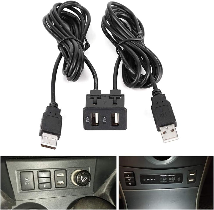 1,5 M Verlängerungskabel für Automontage, KIMISS Auto-USB-Verlängerungskabel, Armaturenbrett-Kabelad