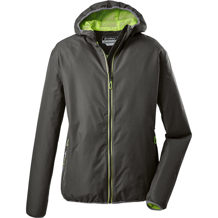 Killtec Herren Trin Mn Jckt A Funktionsjacke/Regenjacke mit Kapuze, packbar XXL grün/anthrazit, XXL