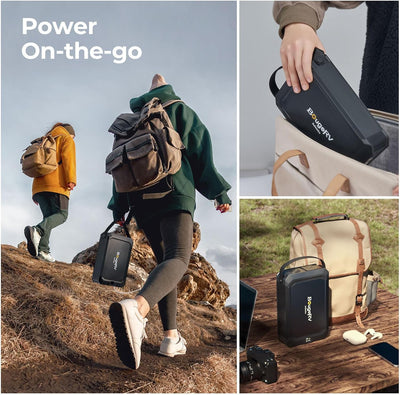 BougeRV JuiceGo 240Wh Tragbare Powerstation mit AC/USB-Ausgängen, LFP-Batterie, 410W, 5 Anschlüsse,