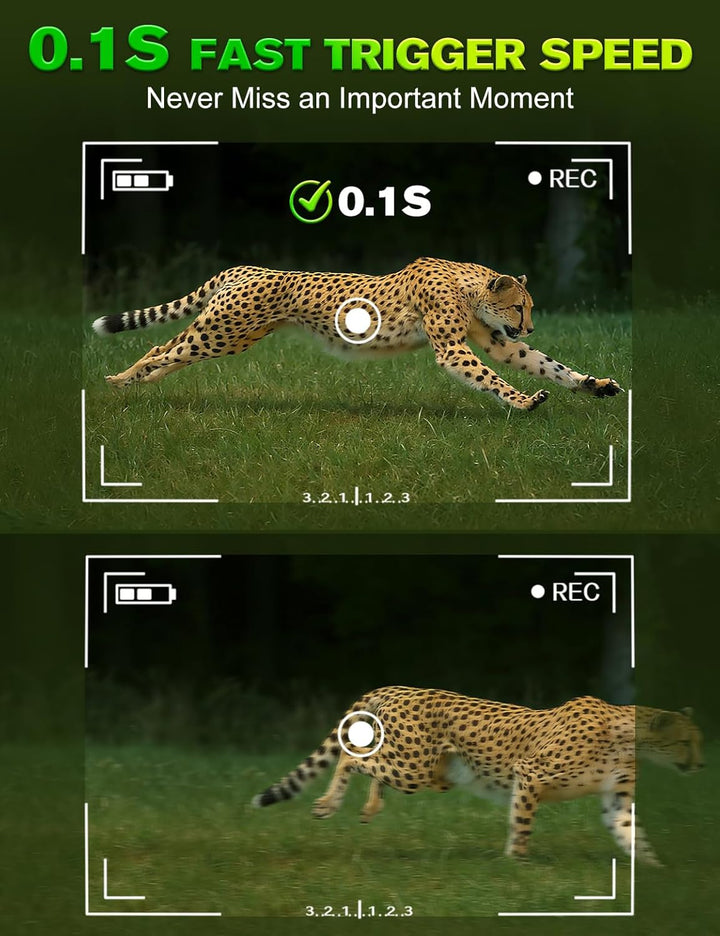 Coolifepro Wildkamera 60MP 4K HD, Wildtierkamera mit Bewegungsmelder Nachtsicht, 850nm IR LED Nachtk