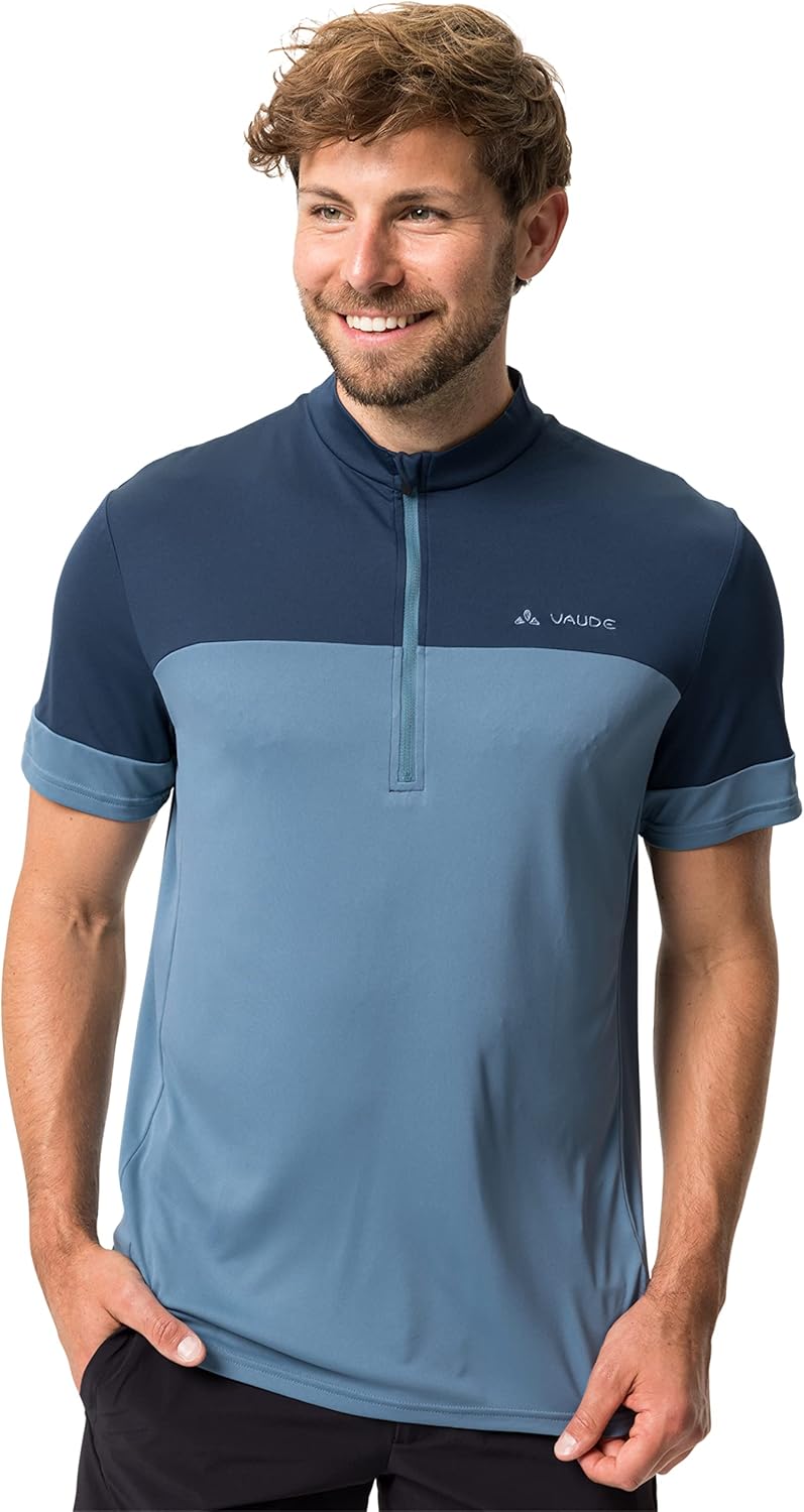 VAUDE Men's Escape Half Zip Shirt - Radshirt Herren - Radtrikot XXL Blue Gray, XXL Blue Gray