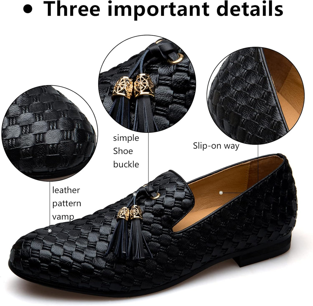 MEIJIANA Herren-Mokassins Business Schuhe Herren Schuhe Mokassins Slipper Herren, 42 EU Schwarz 01