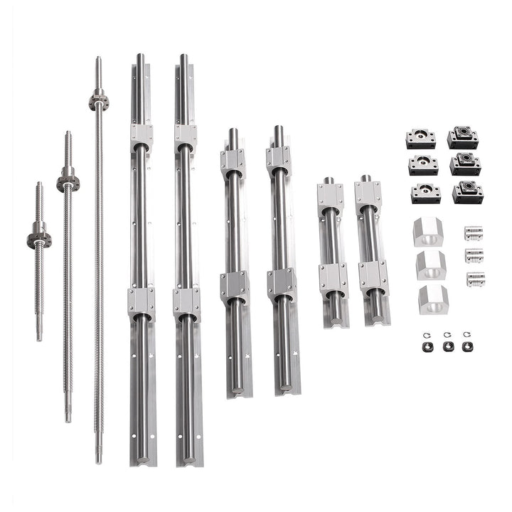 CNCMANS RM1605-300/500/800mm Edelstahl Kugelumlaufspindeln mit BF12 / BK12 Kit und viel Zubehör + SB