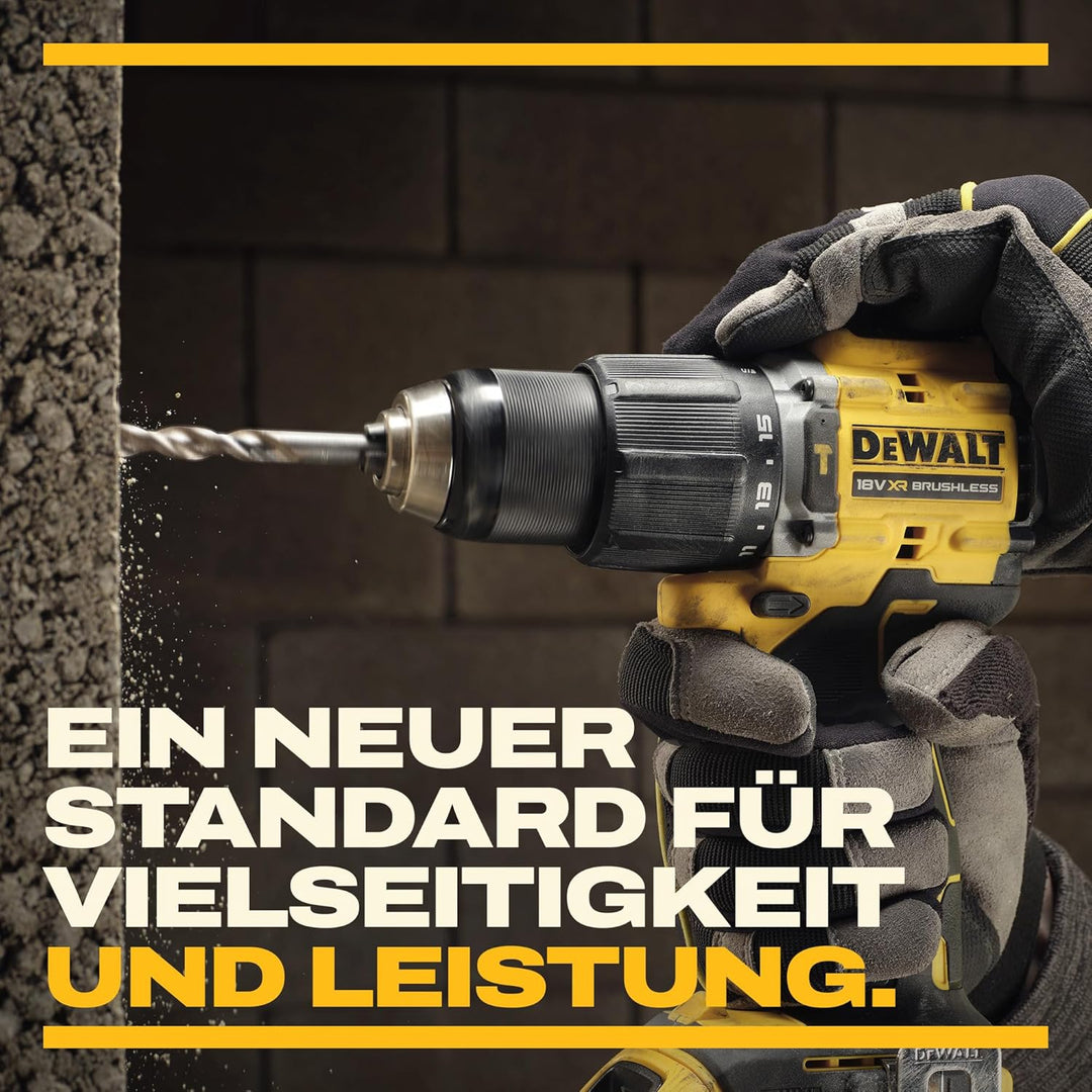 DEWALT 18-V-XR-Bürstenloser Kompaktbohrschrauber mit 2 5-Ah-Lithium-IonenBatterien und TSTAK-Kitbox,