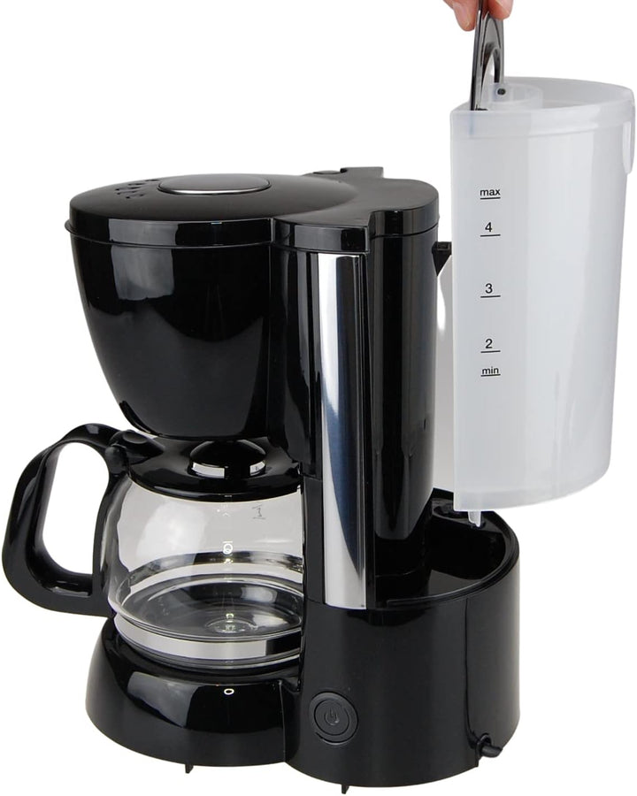 grossag Filter-Kaffeeautomat mit Glaskanne KA 12.17 | 0,6 Liter für 4 Tassen Kaffee | 600 Watt | Sch