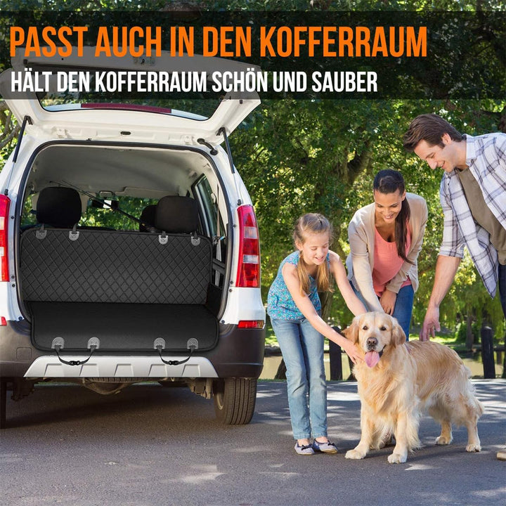 Strex Hundedecke für Auto Rückbank und Kofferraum Schwarz - 137 x 147 cm - Schutzhülle - Hundedecke
