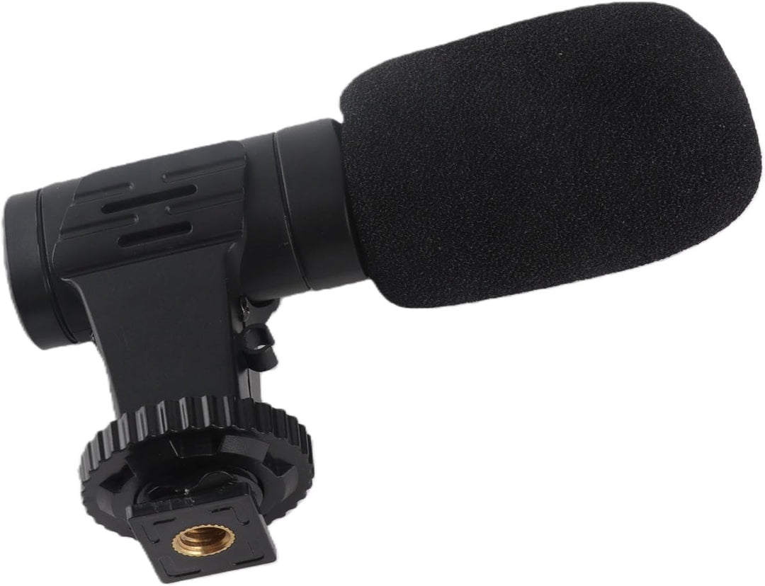Goshyda On-Camera-Mikrofon, 3,5-mm-Universal-Videomikrofon, Rauschunterdrückungsmikrofon mit Winddic