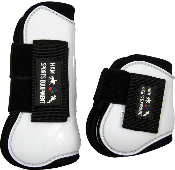 HKM 561240 Springgamaschen und Streichkappen, 4er Set Pony Schwarz/Schwarz, Pony Schwarz/Schwarz