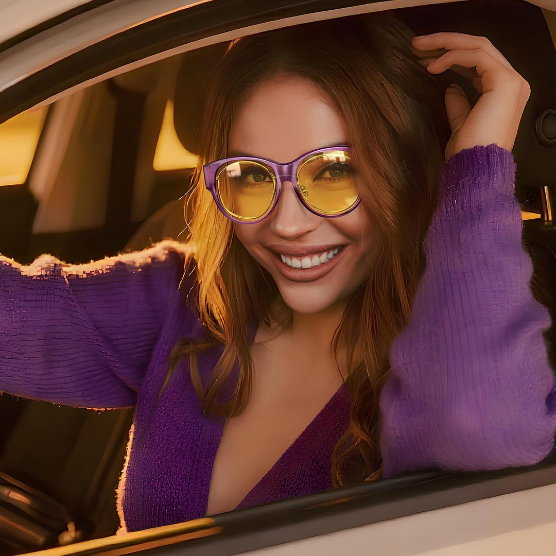 URUMQI Nachtsichtbrille für Autofahrer, Nachtfahrbrille Nachtbrille zum Autofahren Damen Herren, Aut