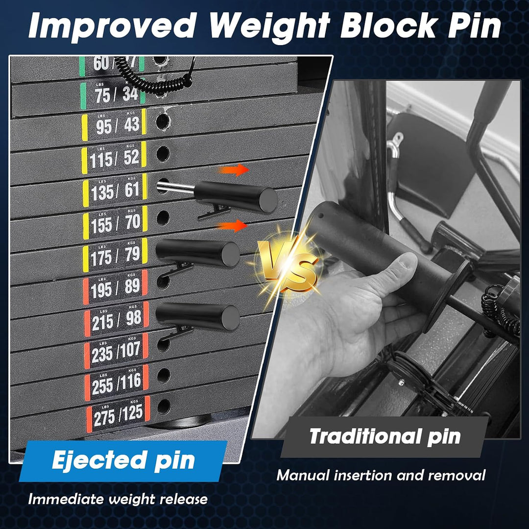 BINYI Gym Pin für Zusatzgewicht Gympin 2 Stück Loading Pin Srop Set Pins Gewichtsstapel Stift Tragba