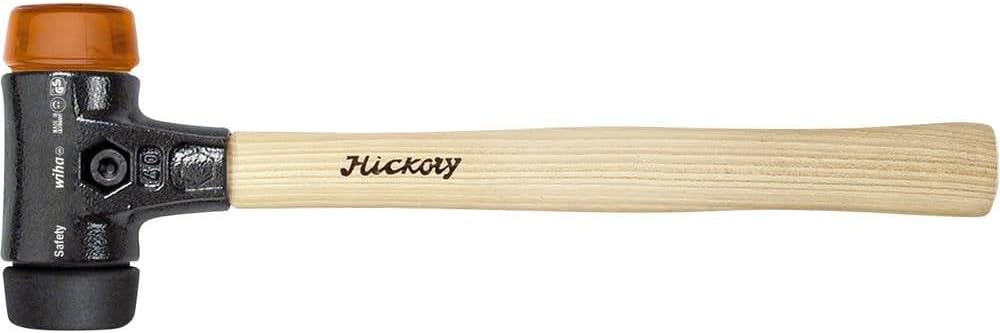 Wiha Schonhammer Safety mittelweich und hart (26612) I Gummihammer mit hochwertigem Hickory Holzstie