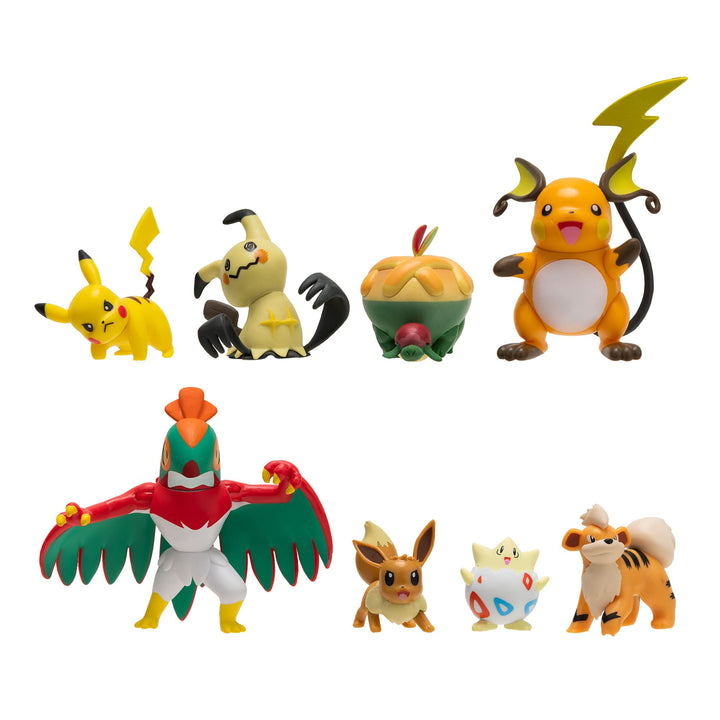Pokémon Multipack 8 Pack - Pikachu, Eevee, Appletun, Growlithe, Mimikyu, Togepi, Raichu, Hawlucha