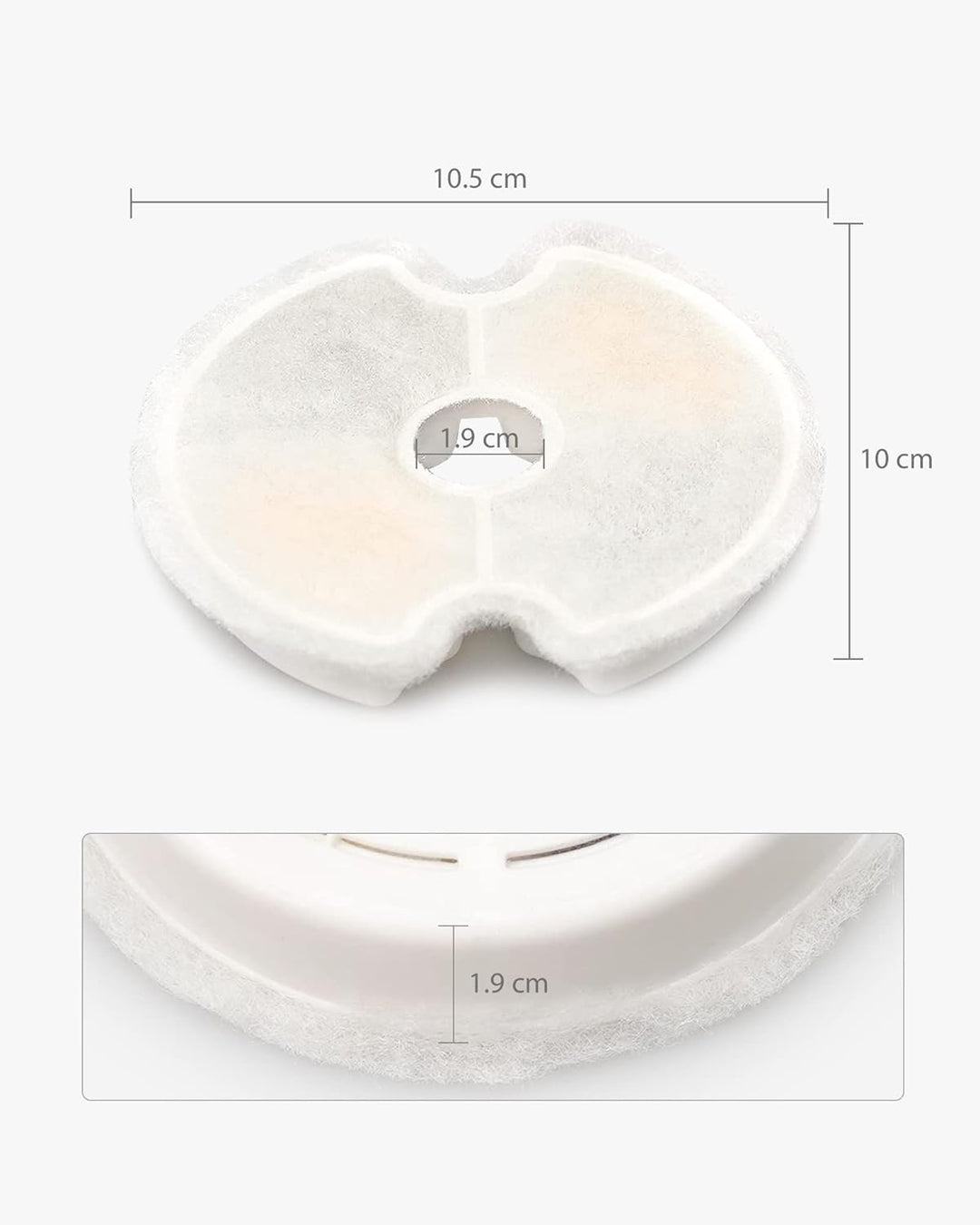 NICREW Ersatzfilter für Trinkbrunnen für Katzen und Hunde, Ersatzfilter mit Harz und Aktivkohle für