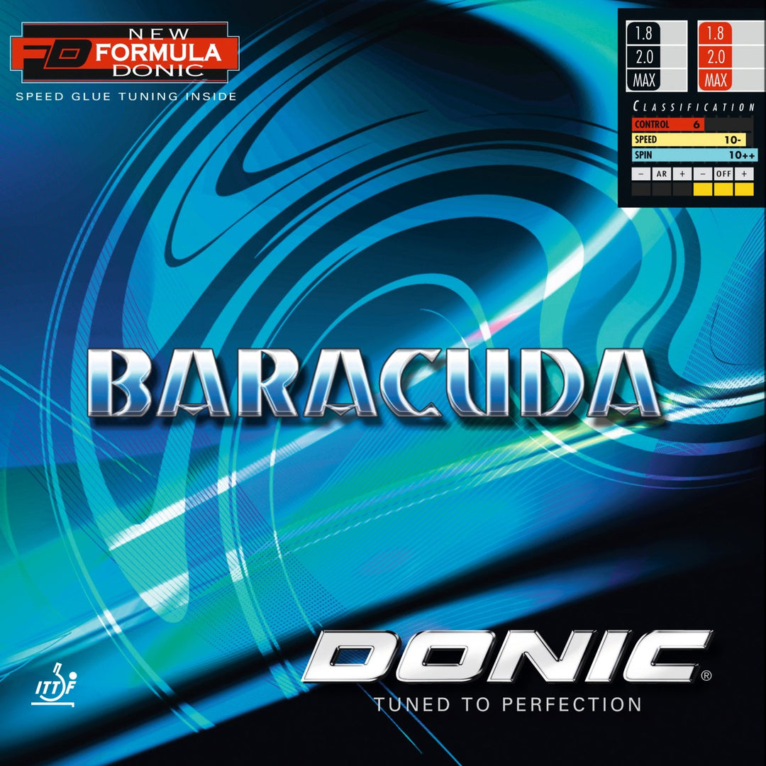 DONIC Belag Baracuda Farbe 2,0 mm, rot, Grösse 2,0 mm, rot