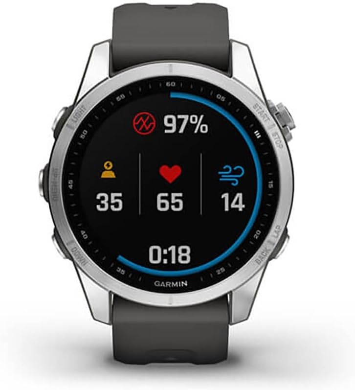 Garmin fenix 7 – GPS-Multisport-Smartwatch mit Farbdisplay und Touch-/Tastenbedienung, TOPO-Karten,