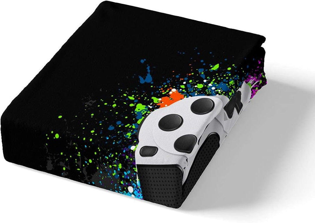 Spielen Bettwäsche Set Bunte Tie-Dye Hippie Tröster Abdeckung Gamepad Bettbezug Abstrakt Graffiti Ku