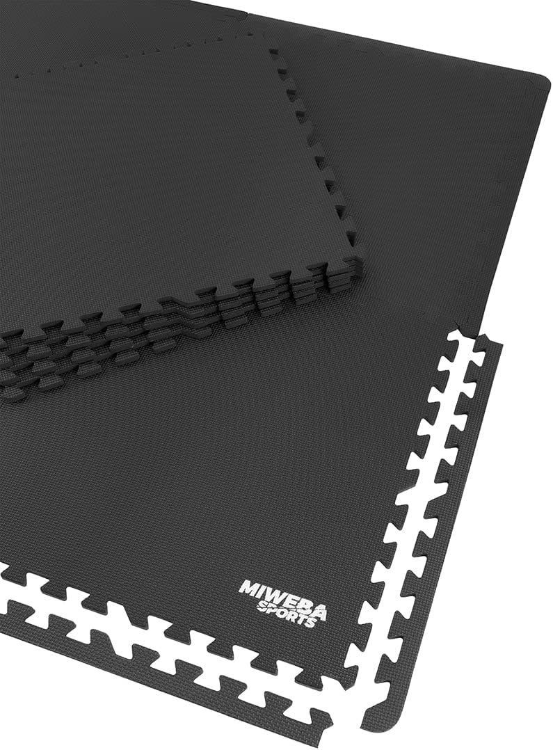 Miweba Sports Bodenschutzmatte BS-100 - Sportmatte - Set 8-teilig - 62x62cm - Schutzmatte - Gymnasti