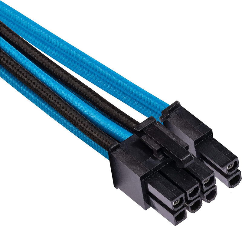 Corsair Premium Sleeved Netzteil Pro-Kabel-Set Typ4 (Generation 4-Serie) Blau/Schwarz Pro-Set Blau/S