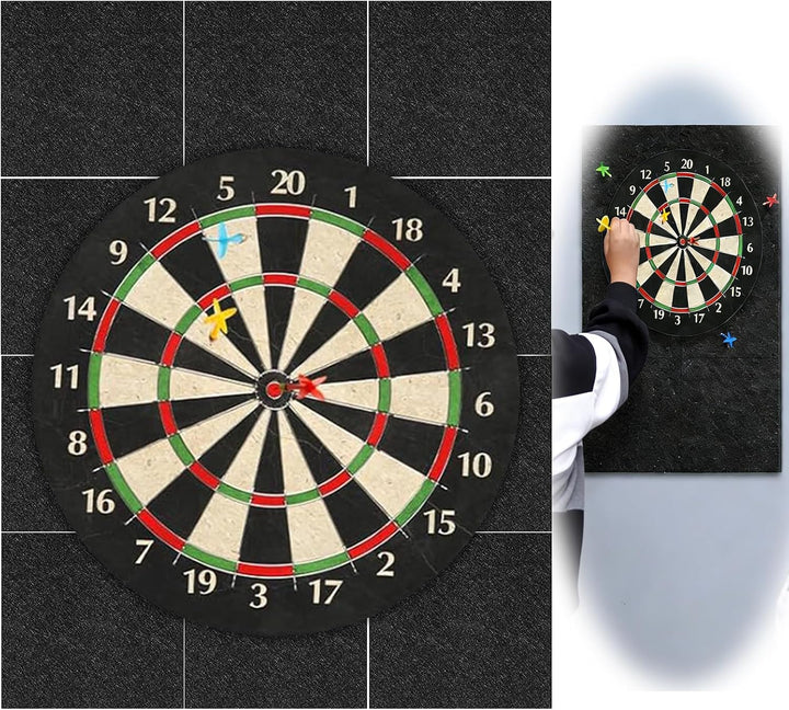 FARYODI Dartboard-Wandschutz 4 Stück, Dartboard-Umrandung Wandschutz, Selbstklebend Gespleisste Wand