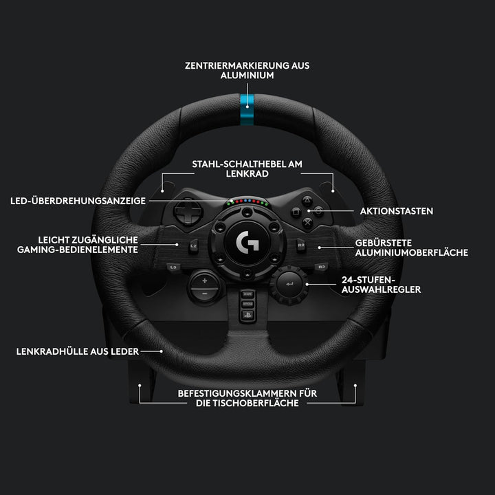 Logitech G G923 TRUEFORCE Gaming Rennlenkrad mit Pedalen + ASTRO A10 Gaming-Headset Gen 2 Kabelgebun