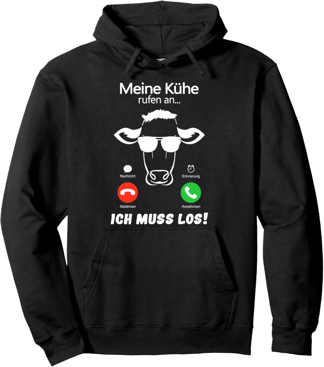 Meine Kühe rufen an Kuh Tshirt Landwirt Bauer Geschenk Tiere Pullover Hoodie