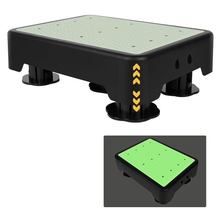 Rutschfest Halbstufe, Nachleuchtende Trittstufe, 3-stufig höhenverstellbarer, max.250 kg, Step Hocke