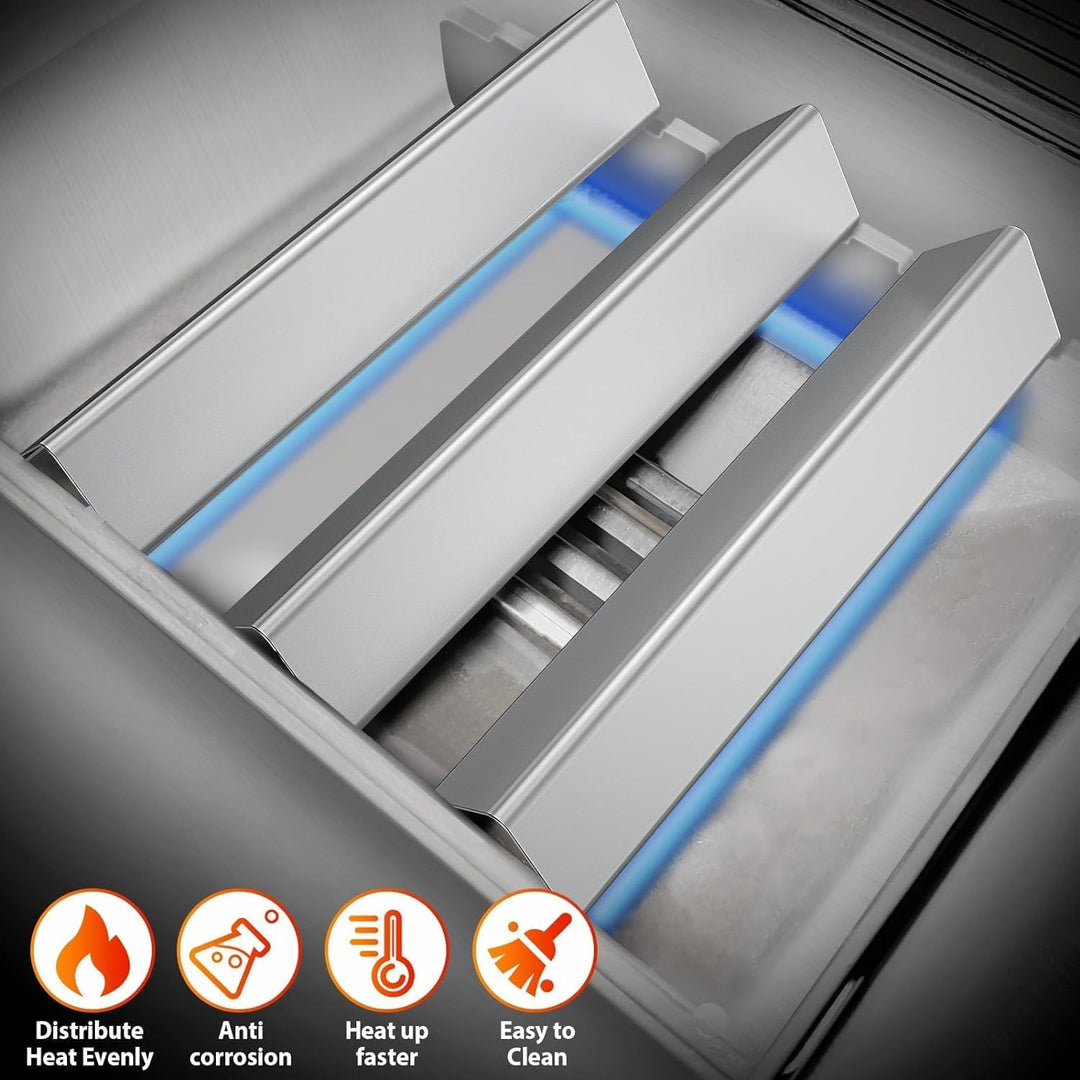 GFTIME 38,9cm Flavorizer Bar 7635 für Weber Spirit I E210/220 & II E210/S210 (mit vorderen Brennerkn
