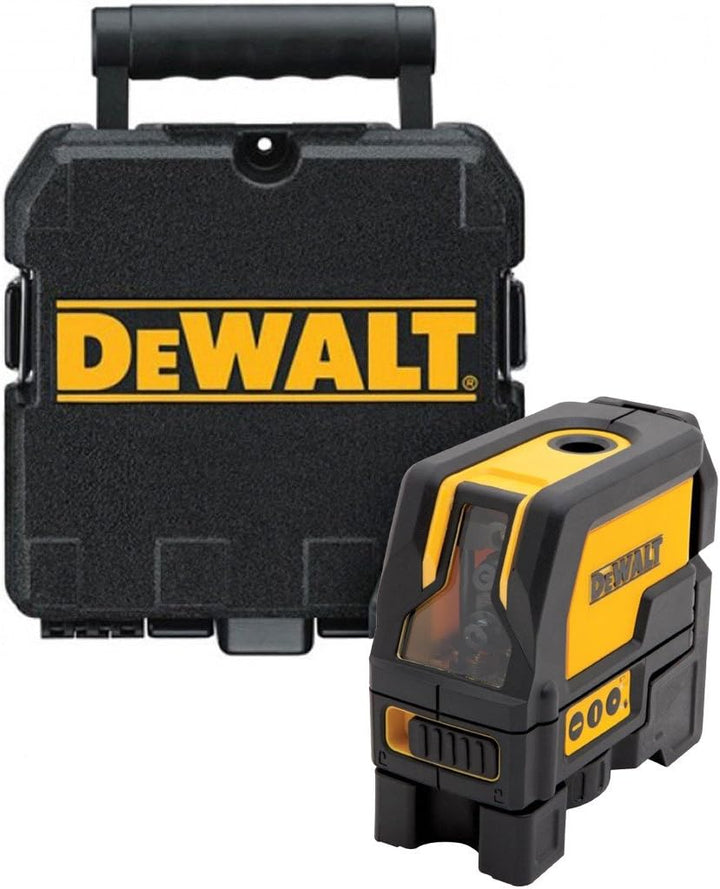 DEWALT Kreuzlinien-Laser mit 2 Lotpunkten (rote Laserdiode, selbstnivellierende, Pulsmodus, Laserkla