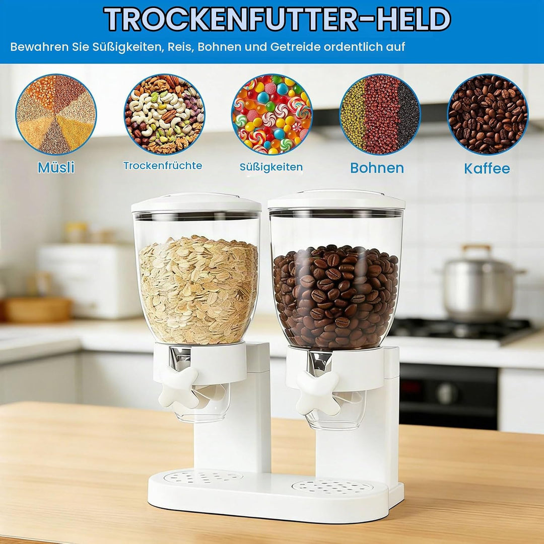 Cereal Dispenser Countertop 2L, Luftdichter Müslispender für die Organisation des Küchenvorratsraums