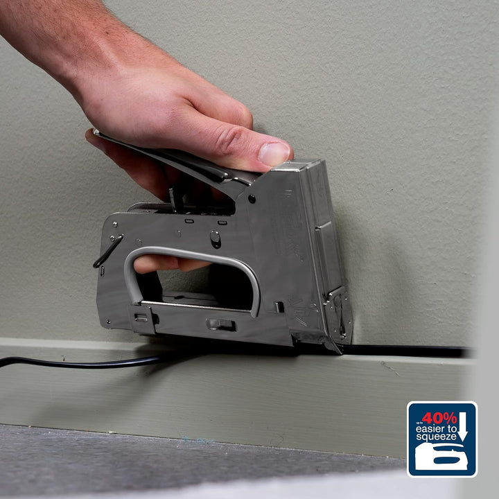 Rapid Kabeltacker R28 für Kabel bis zu 4,5mm, Komplett aus Stahl, Leistungsstark, für Kabelklammern