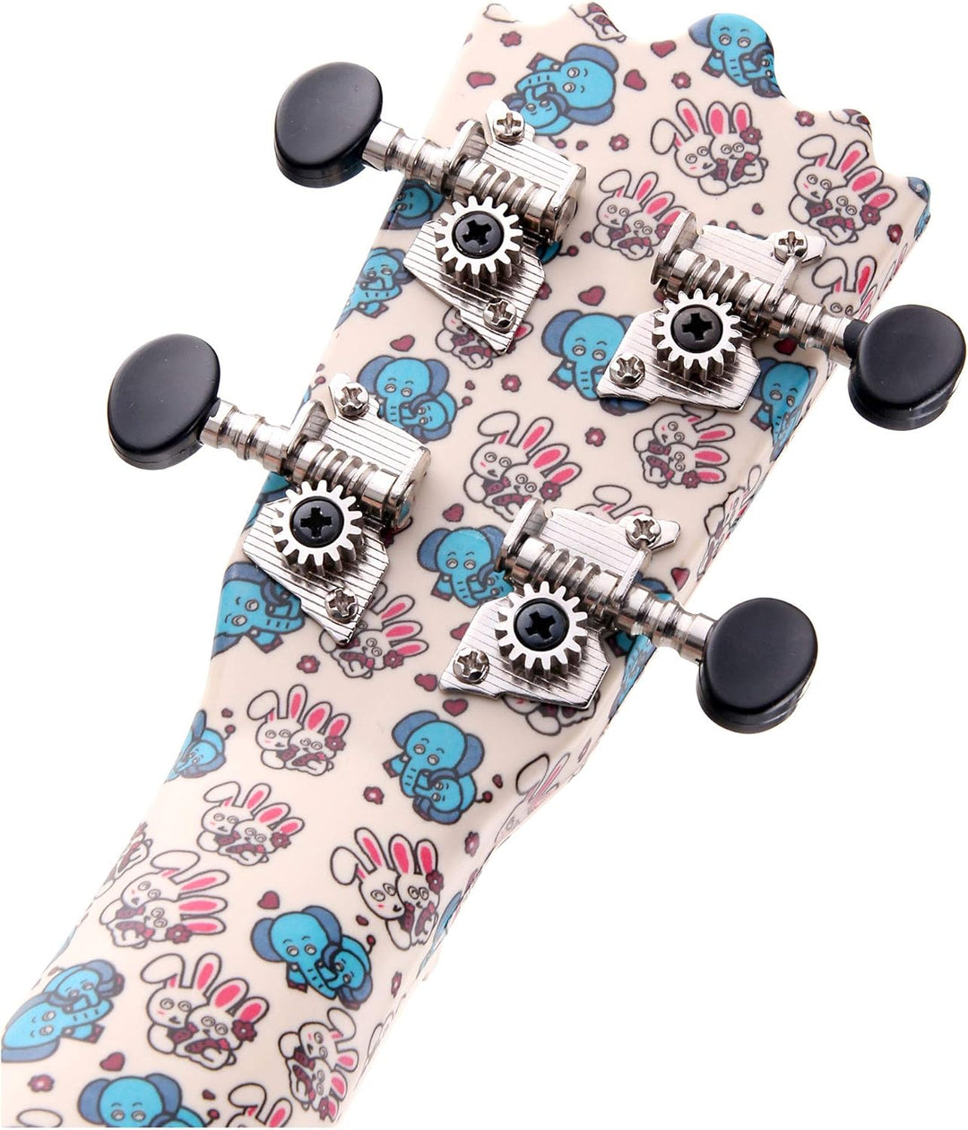 Classic Cantabile BeachBuddy "Sunny Zoo" Sopran Ukulele aus ABS Material (Uke, Hawaii Gitarre, PVC K