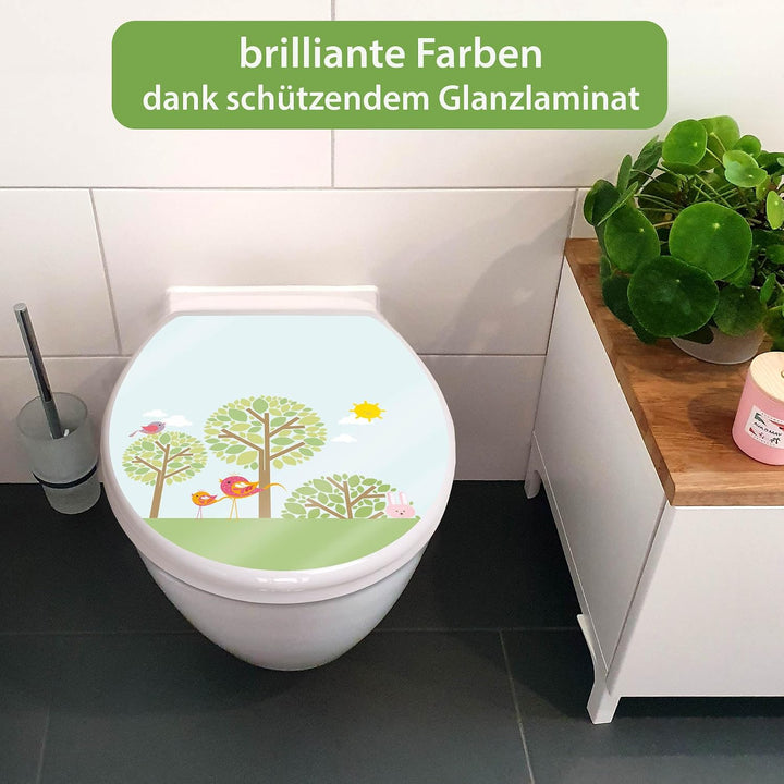 banjado Toilettendeckel mit Absenkautomatik 44,5x37cm - Soft Close Toilettensitz - WC Sitz mit Absen