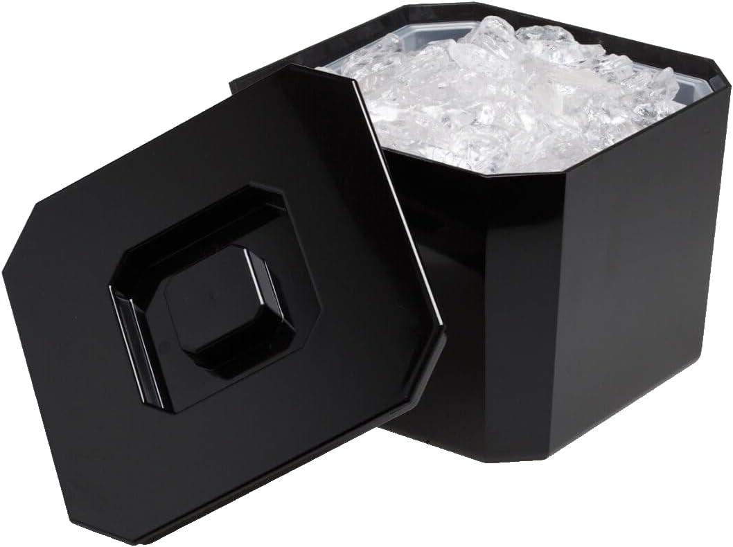 Eisbox Eiswürfelbehälter 4 Liter schwarz eckig Eisbehälter Icebox NEU