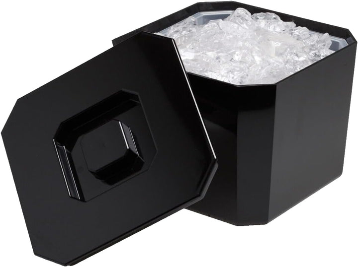 Eisbox Eiswürfelbehälter 4 Liter schwarz eckig Eisbehälter Icebox NEU