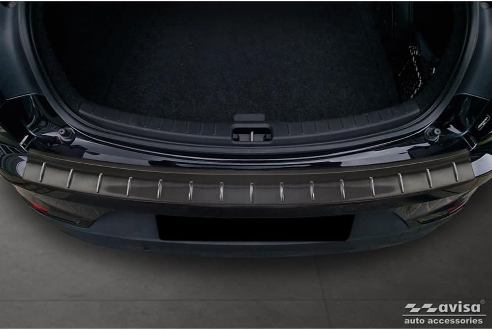 Avisa Schwarz Edelstahl Heckstossstangenschutz kompatibel mit Polestar 2 2019-2023 & Facelift 2023-