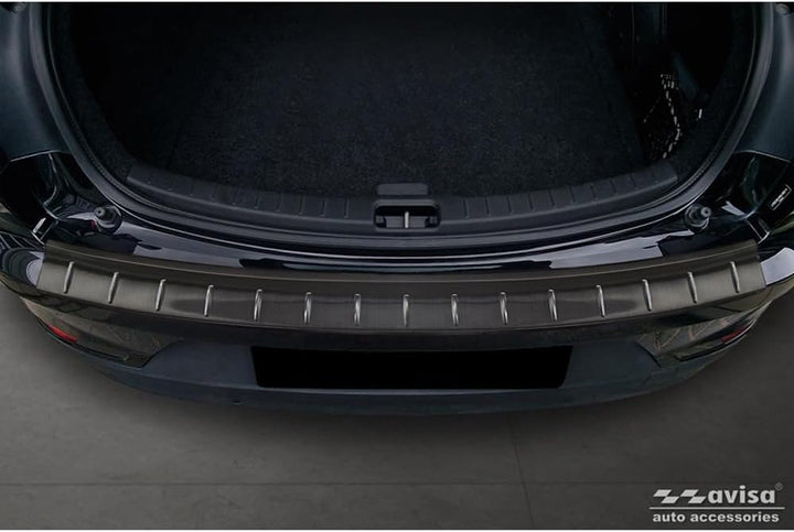 Avisa Schwarz Edelstahl Heckstossstangenschutz kompatibel mit Polestar 2 2019-2023 & Facelift 2023-