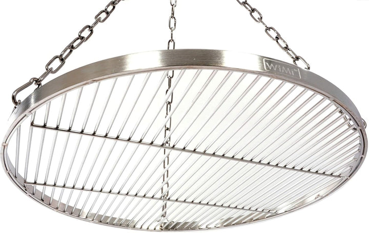 Grillrost 50 cm mit Kette Edelstahl für Schwenkgrill 3 Bein Grill Rost 10 mm Stababstand BBQ