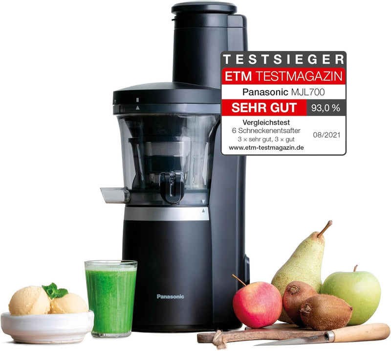 Panasonic Slow Juicer MJ-L700 (Entsafter für Gemüse/Obst, automatische Saftpresse, Sorbet Herstellun