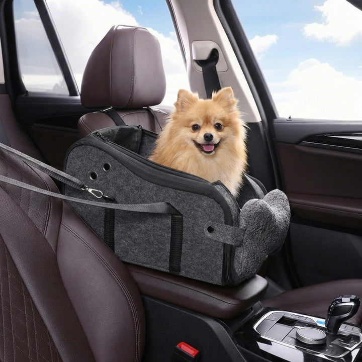Hunde Autositz für Kleine Hunde & Katzen - Sicher auf Rücksitz, Beifahrersitz & Mittelkonsole mit Do