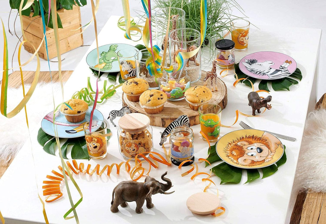 Flirt by R&B Kindergeschirr Happy Zoo Löwe, gelb/orange, 3-teilig (1 Set)
